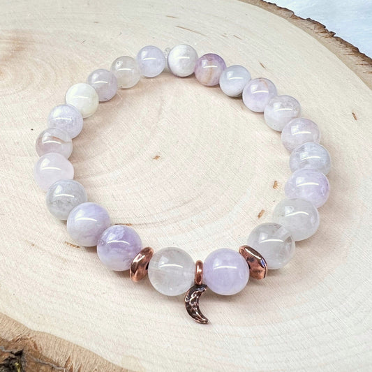 Shakti Stones Lavender Amethyst + Moon Bracelet